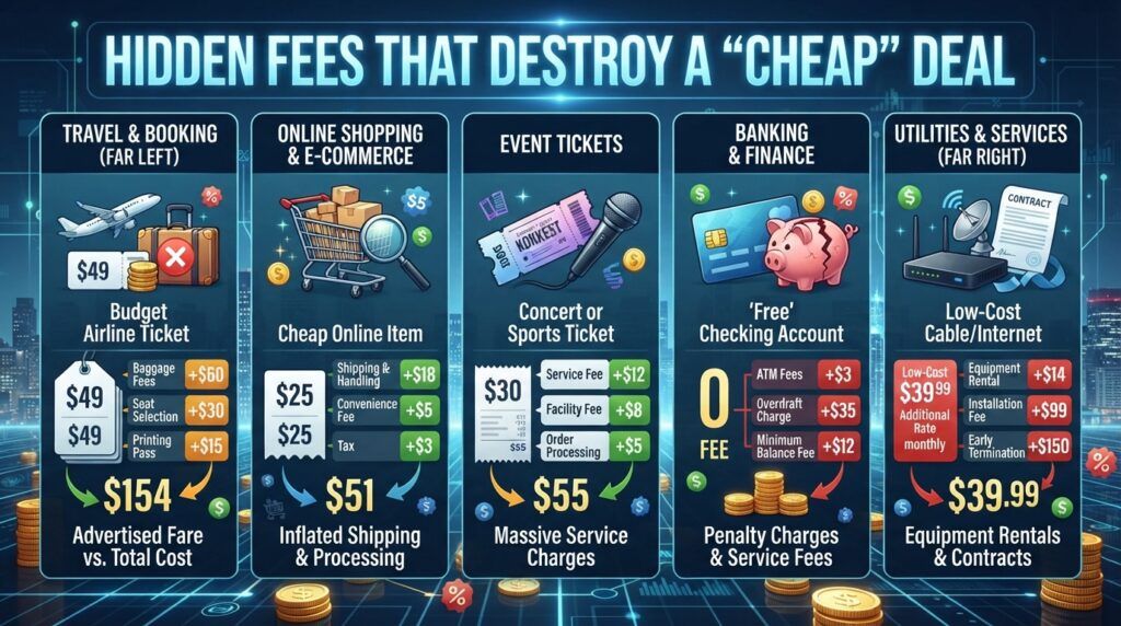 Hidden fees can destroy a ceap deal